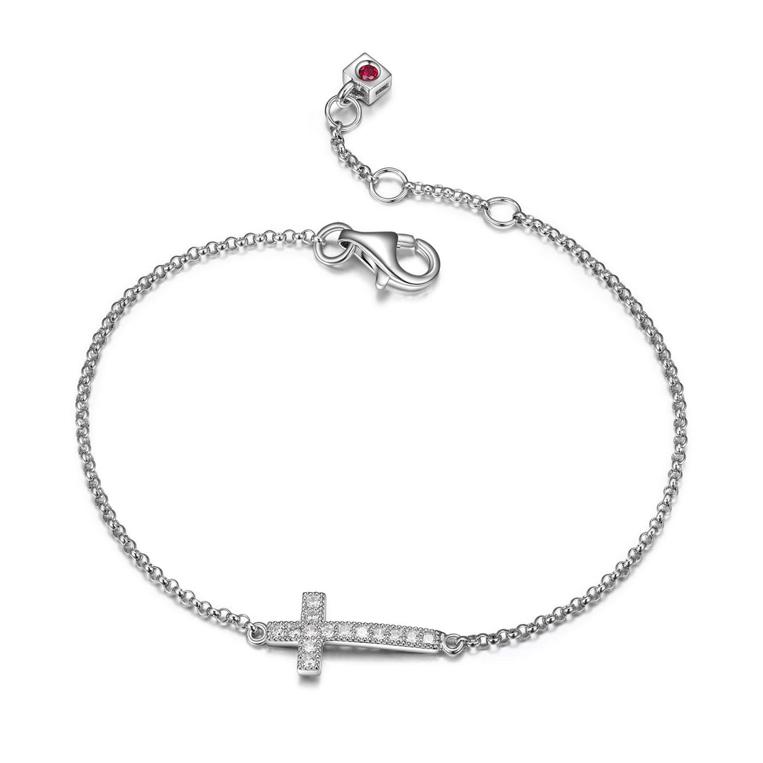 ELLE Devotion Sideways Cross Bracelet