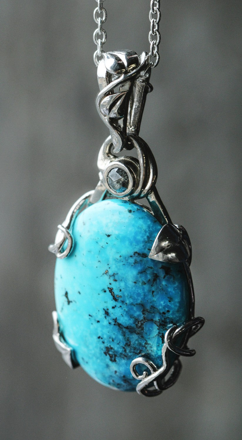 FINAL SALE - GNM Sterling Collection Turquoise Pendant