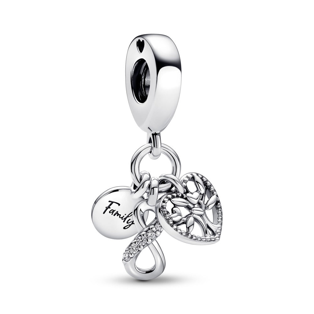 FINAL SALE - Pandora Family Infinity Triple Dangle Charm
