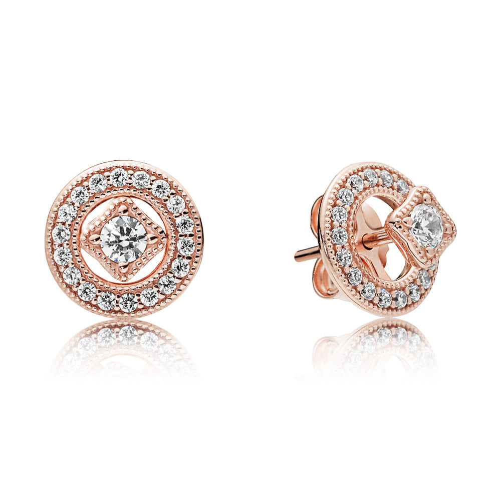 Pandora Vintage Circle Stud Earrings