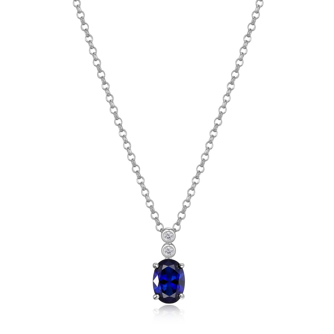 ELLE Sterling Silver "Blue Star" Necklace - 20"