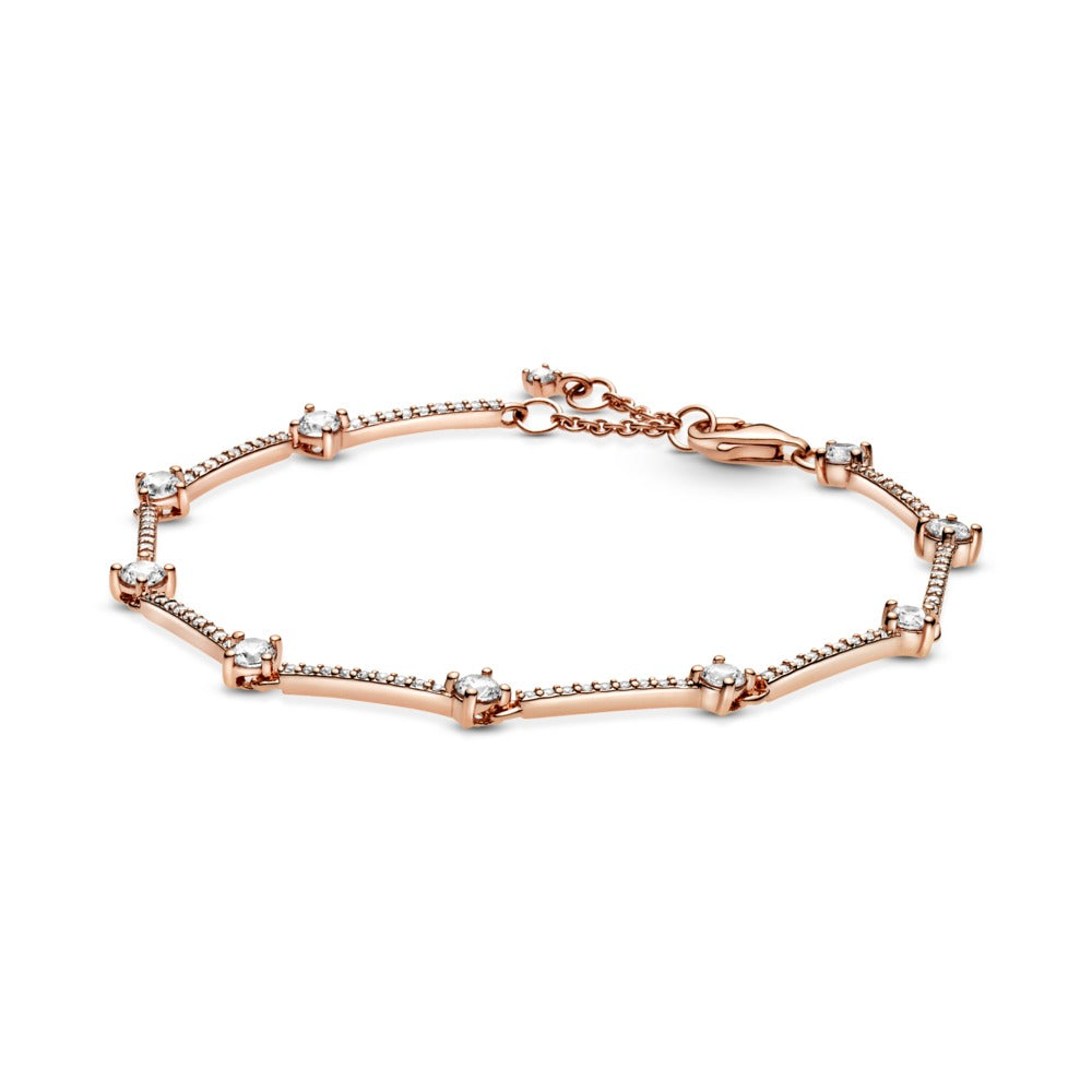 Pandora Sparkling Pavé Bars Bracelet, 7.9"
