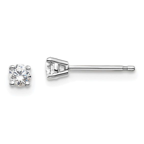14 Karat Diamond Stud Earrings, 0.15 TDW