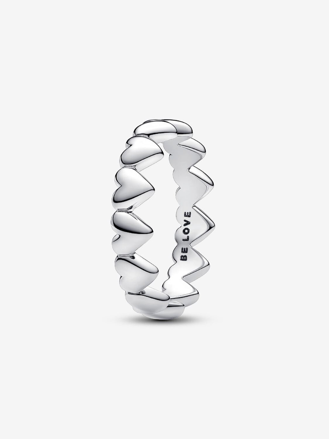 Pandora Row of Hearts Ring, Size 7