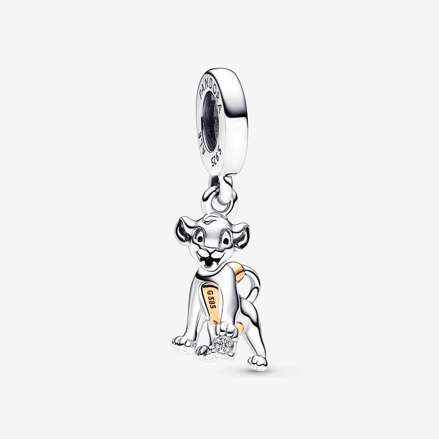 FINAL SALE - Disney 100th Anniversary Simba 0.009 ct tw Lab-created Diamond Dangle Charm