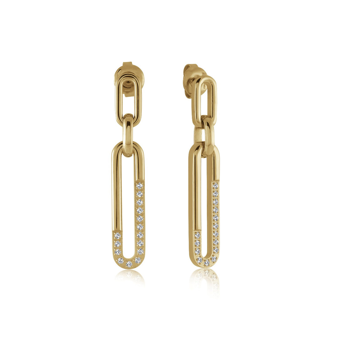 FINAL SALE - Italgem Steel Dangle Earrings