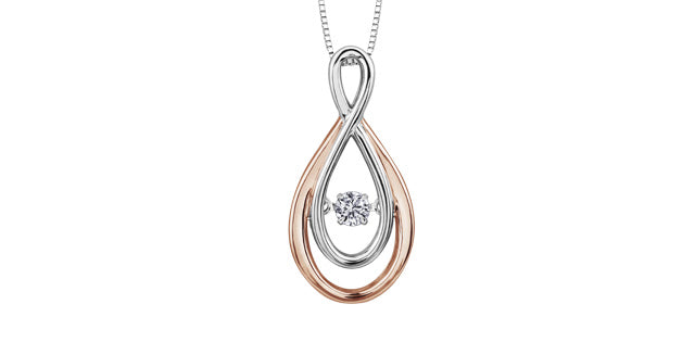 10 Karat 0.1TDW Diamond Necklace, 18"
