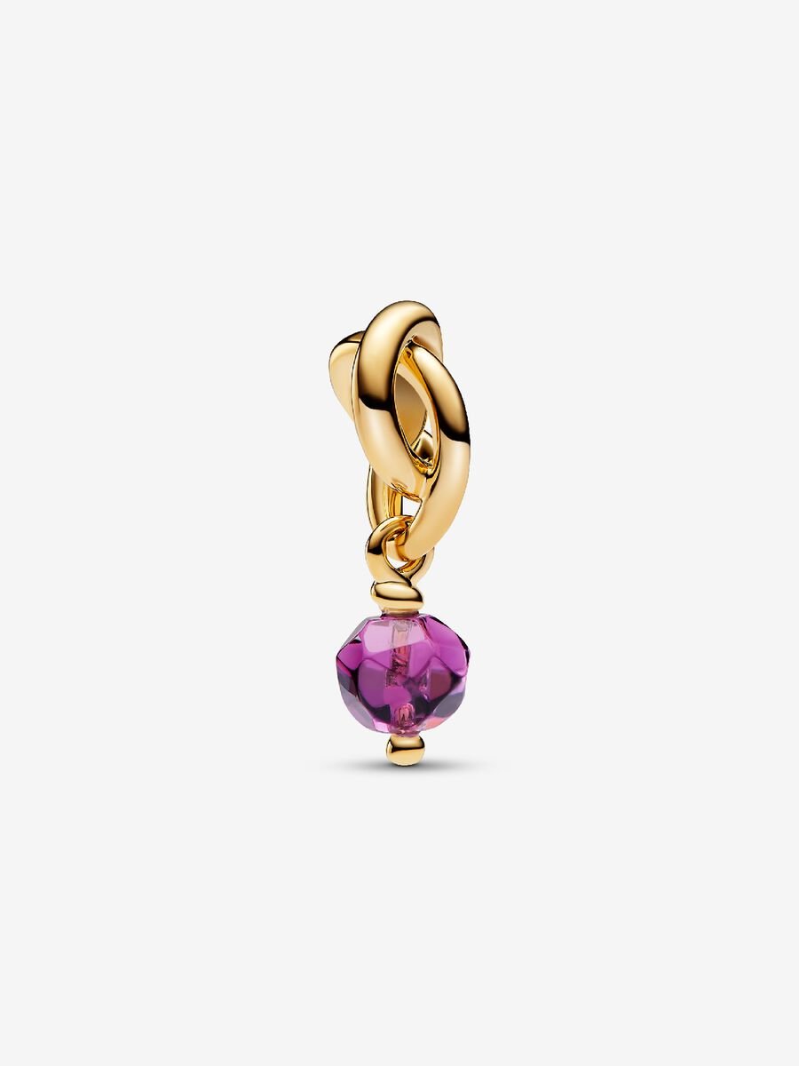 Pandora February Purple Eternity Circle Dangle Charm