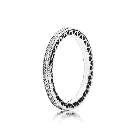 Pandora Sparkle & Hearts Ring, size 8.5