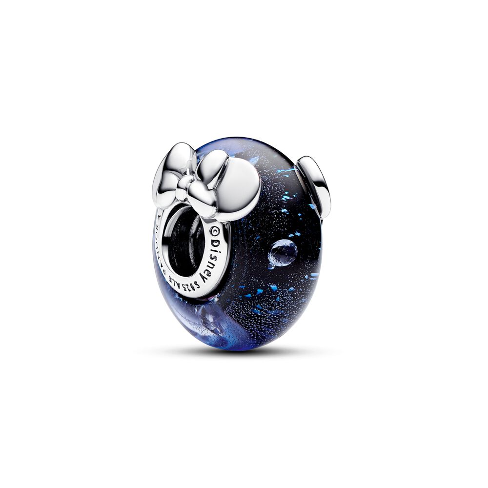 FINAL SALE - Pandora Disney Mickey Mouse & Minnie Mouse Blue Murano Glass Charm