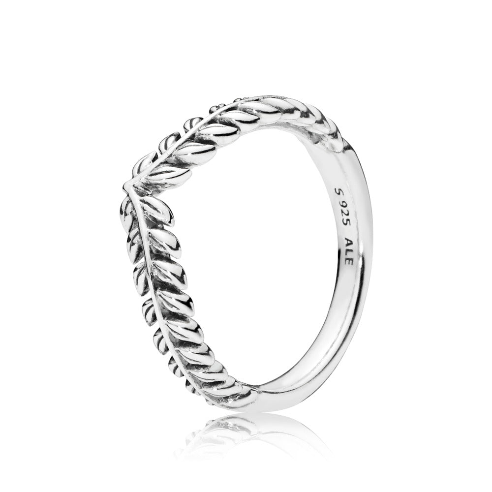 FINAL SALE- Pandora Wheat Grains Wishbone Ring, size 6.0