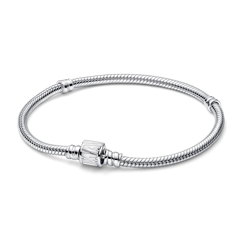 Pandora Moments Marvel Logo Clasp Snake Chain Bracelet, 7.5"