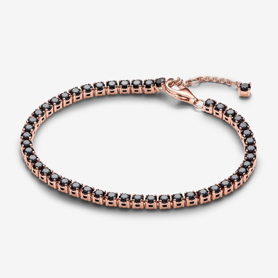 FINAL SALE - Pandora Black Sparkling Tennis Bracelet, 7.1"