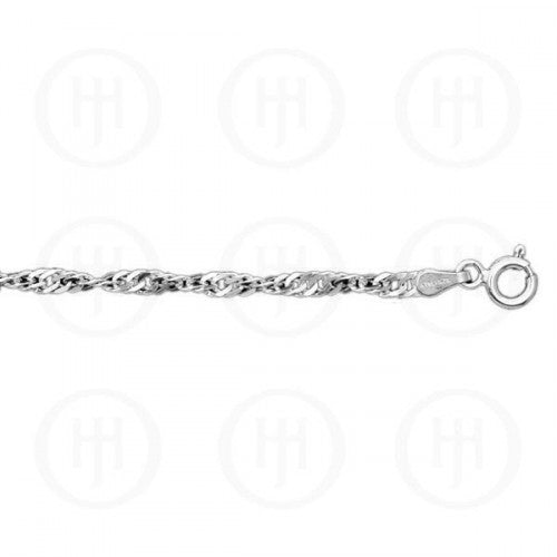 Silver Singapore Link Chain - 18"