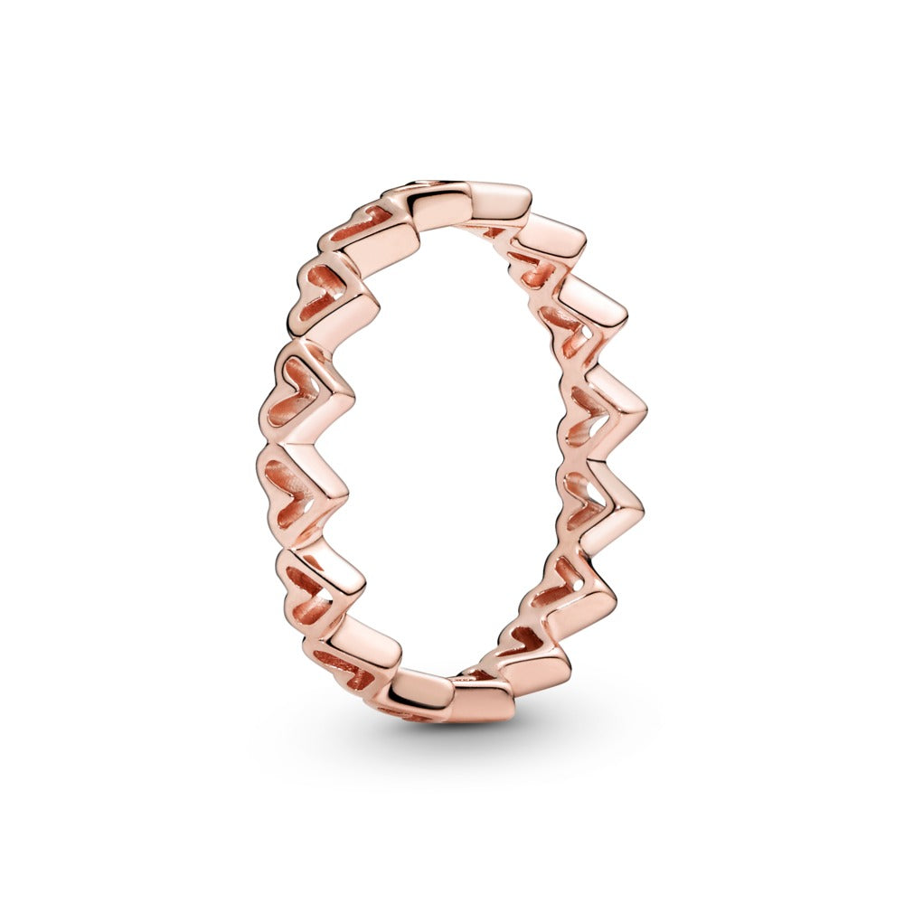 FINAL SALE - Pandora Freehand Hearts Ring, size 5.0