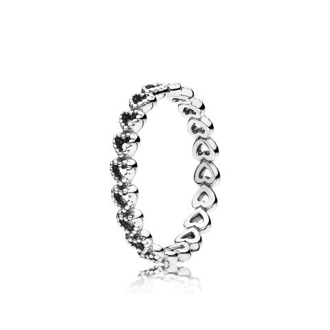 Pandora Band of Hearts Ring, size 9.0