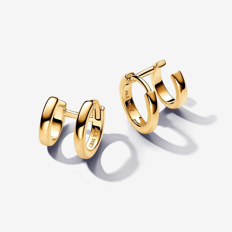Pandora Essence Double Huggie Hoop Earrings, 9.6mm