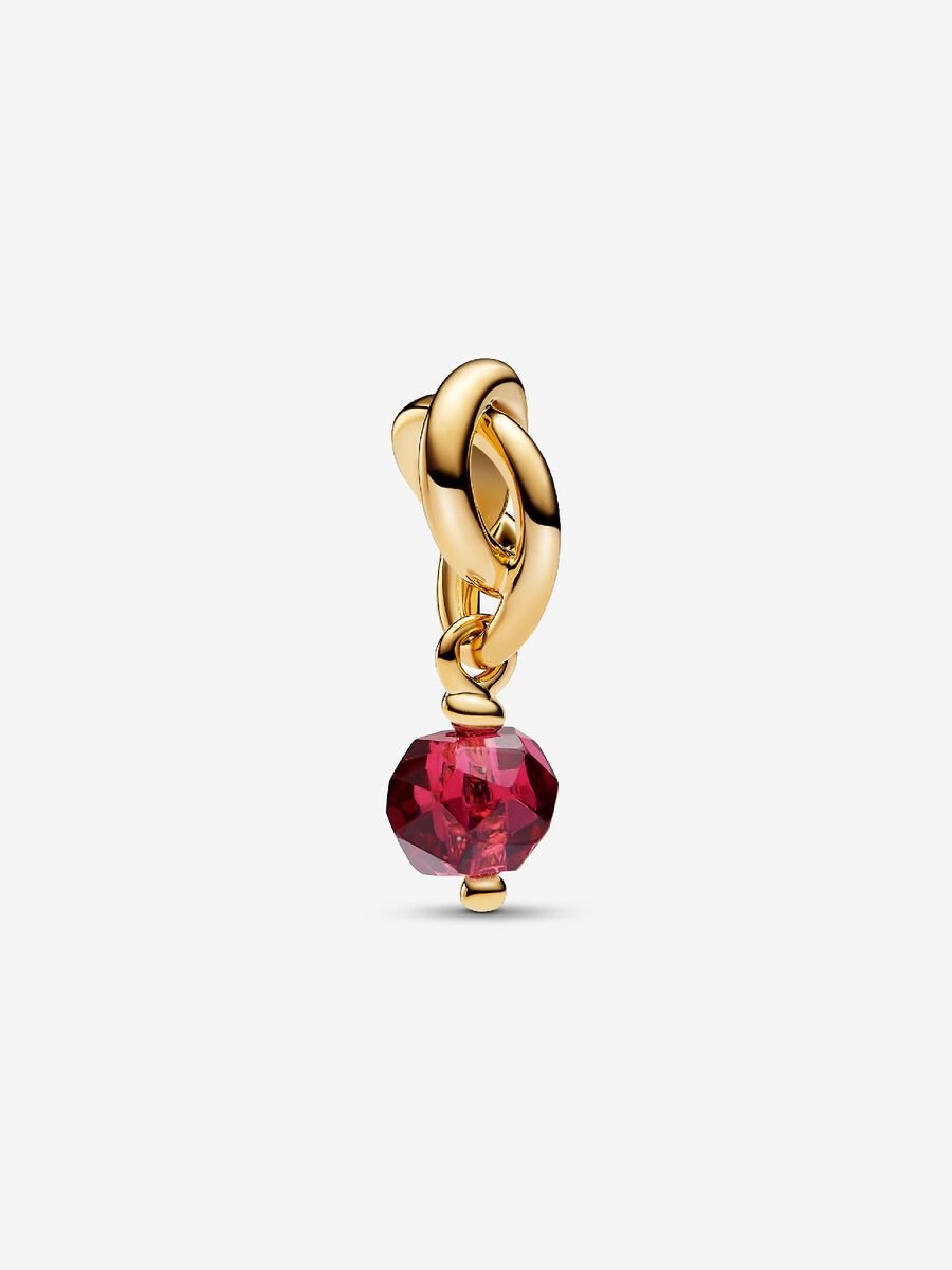Pandora July True Red Eternity Circle Dangle Charm