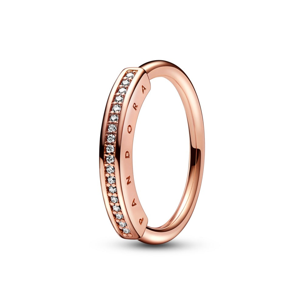 FINAL SALE - Pandora Signature I-D Pavé Ring, Size 7