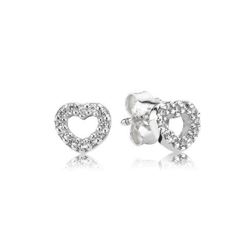 Pandora Open Heart Stud Earrings