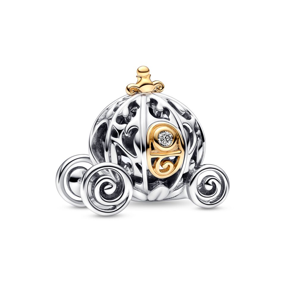 FINAL SALE - Disney 100th Anniversary Cinderella's Enchanted Carriage 0.015 ct tw Lab-created Diamond Charm