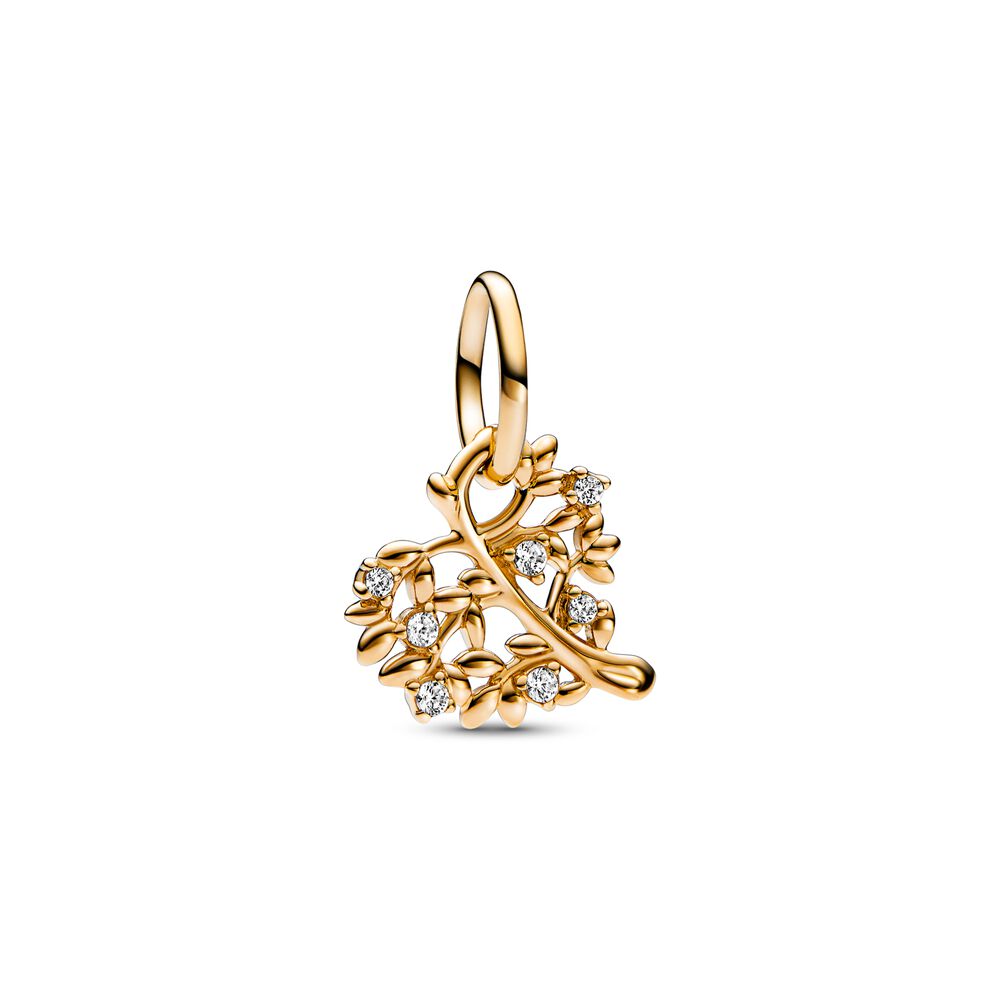 FINAL SALE- Sparkling Heart & Family Tree Dangle Charm