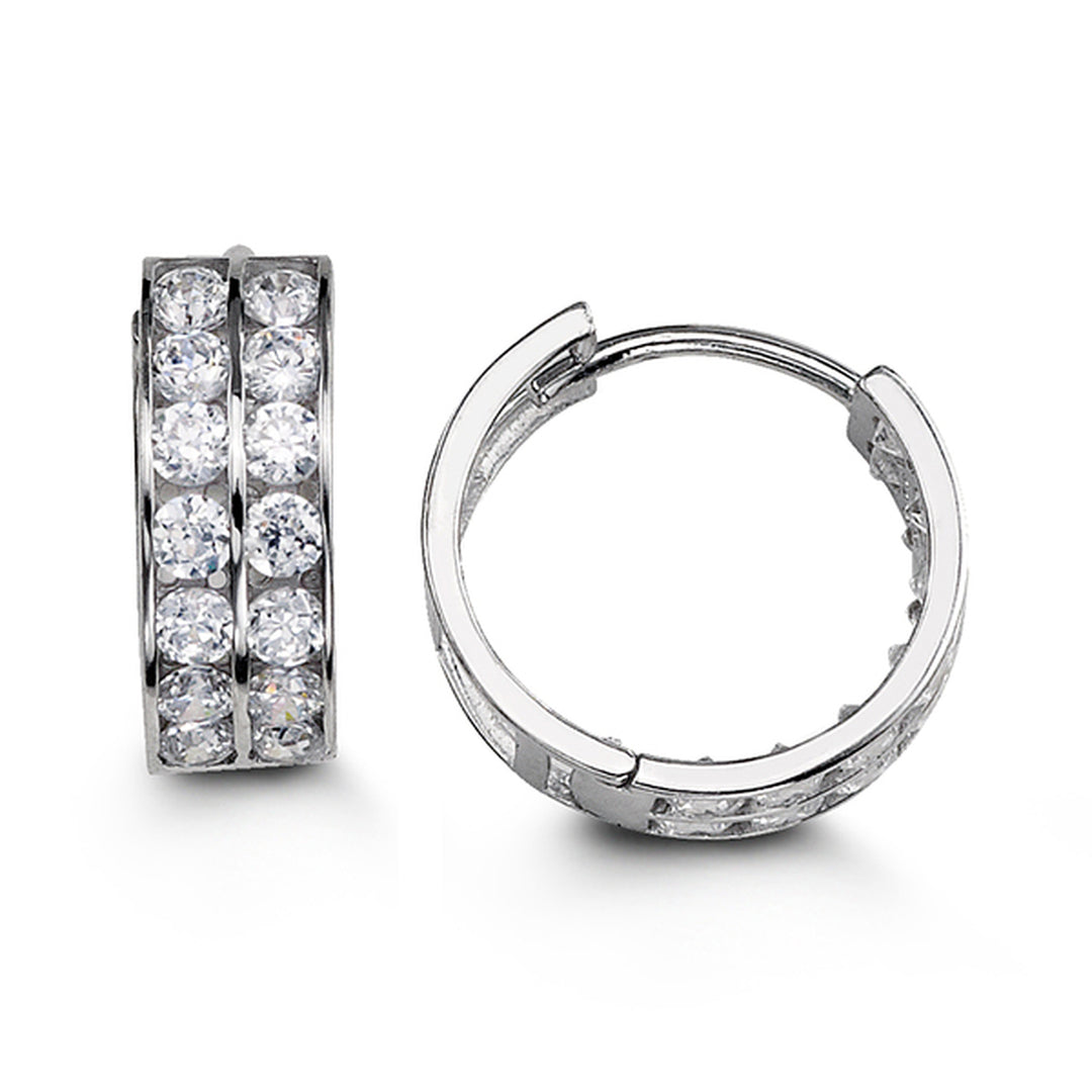 14K CZ Huggies