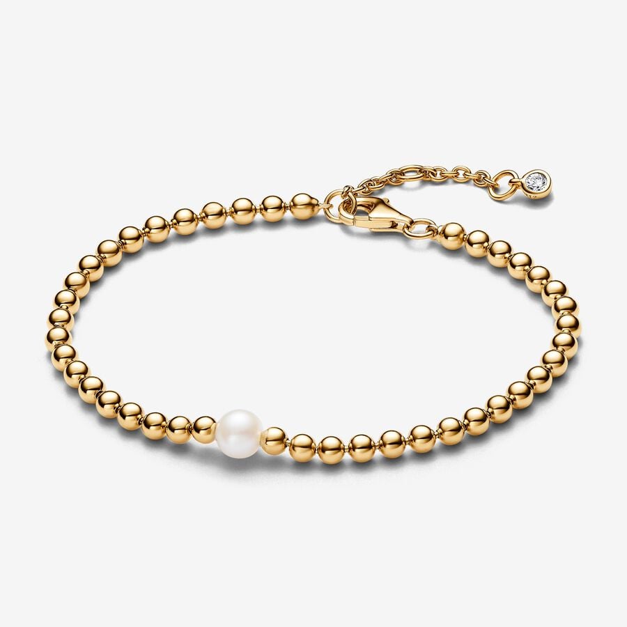 Pandora Treated Freshwater Cultured Pearl & Beads Bracelet, 7.9"