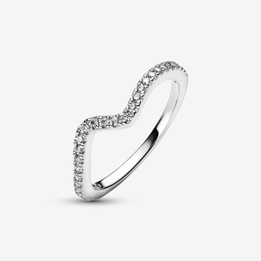 Pandora Sparkling Wave Ring