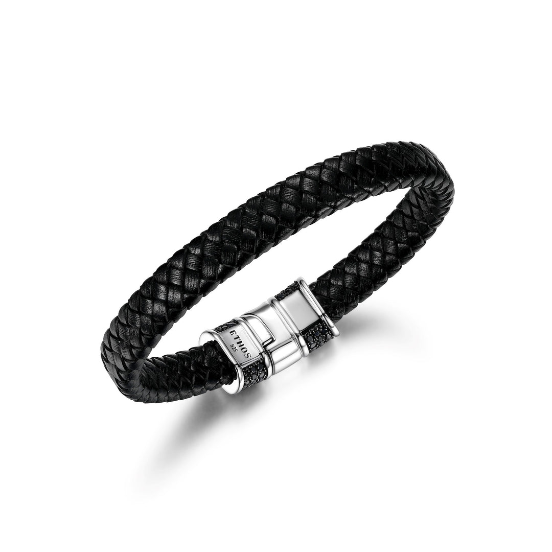 ETHOS "Black Ice" Leather Bracelet