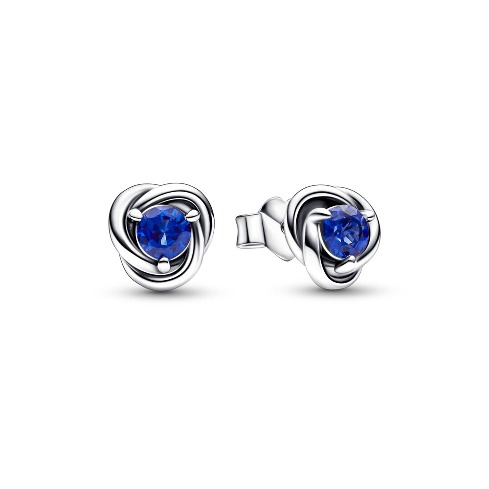 September Birthstone Eternity Circle Stud Earrings