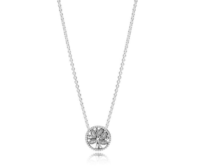 Pandora Sparkling Family Tree Necklace, 17.7"