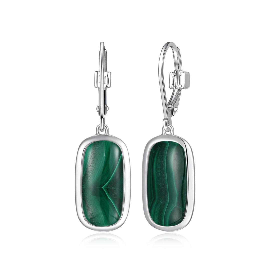 ELLE "Allure" Dangle Malachite Earrings