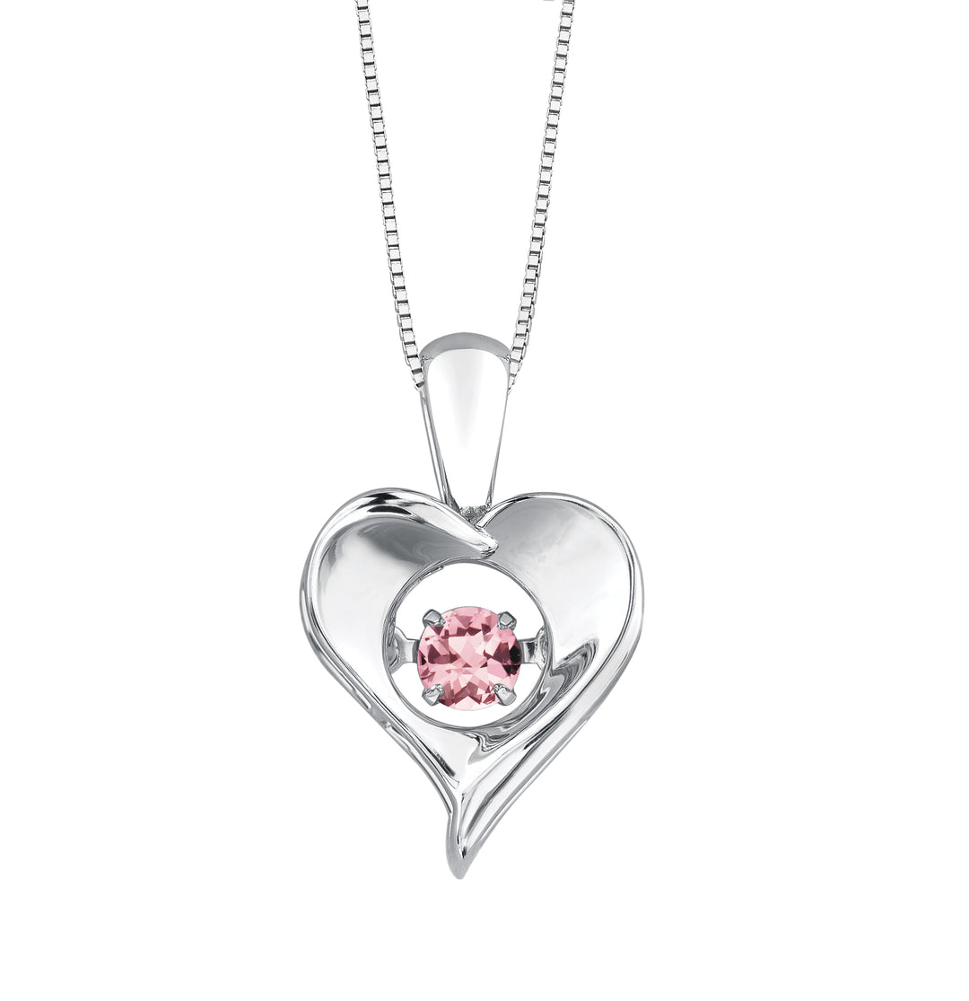 Pulse October Heart Pendant