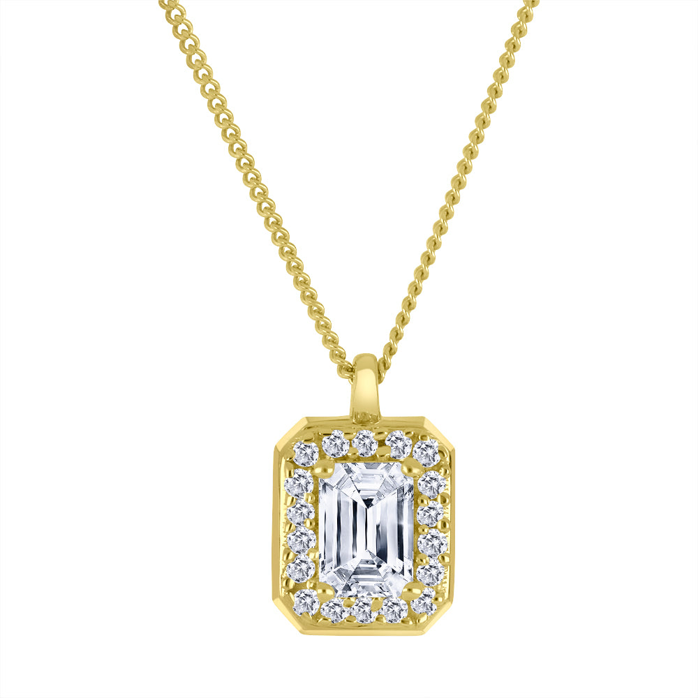 10k white gold halo pendant fe