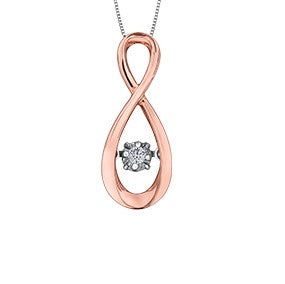 10 Karat 0.03TDW Diamond Necklace, 18"