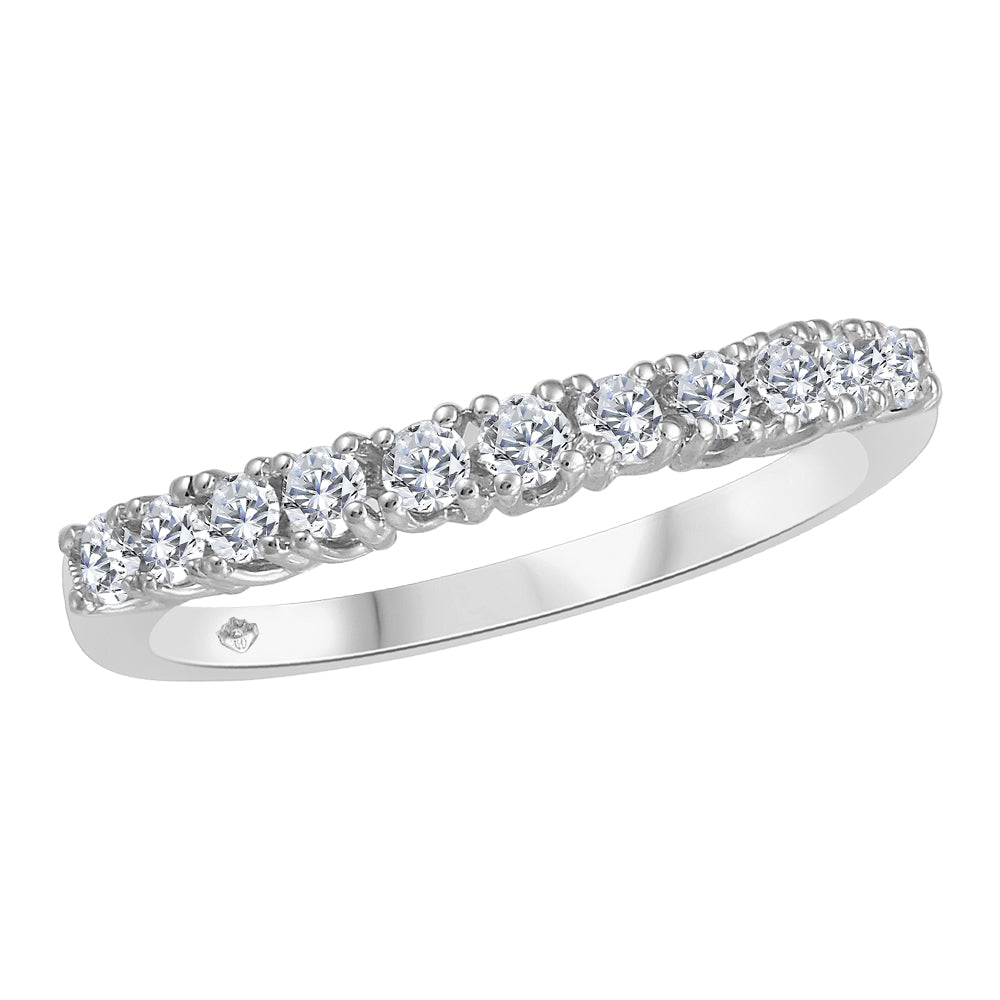 14 Karat Semi Eternity Engagement Ring, 0.38 CT