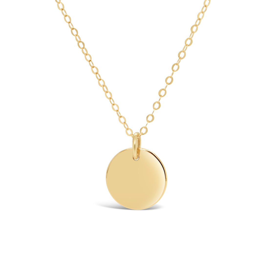 10K Disc Pendant, 9.5mm