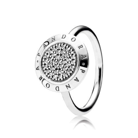 FINAL SALE - Logo Pavé Ring, size 5.0
