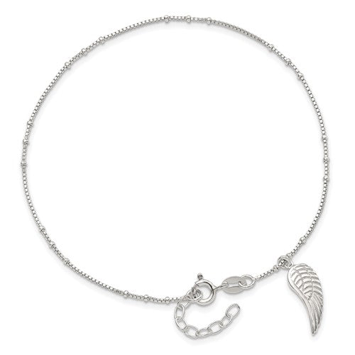 925 Silver Angel Wing Anklet