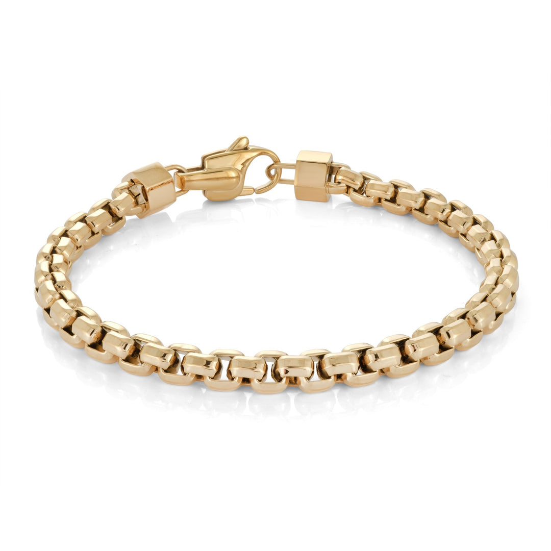 FINAL SALE - Italgem Steel 6mm Hexahedron Link Bracelet, 8.5"