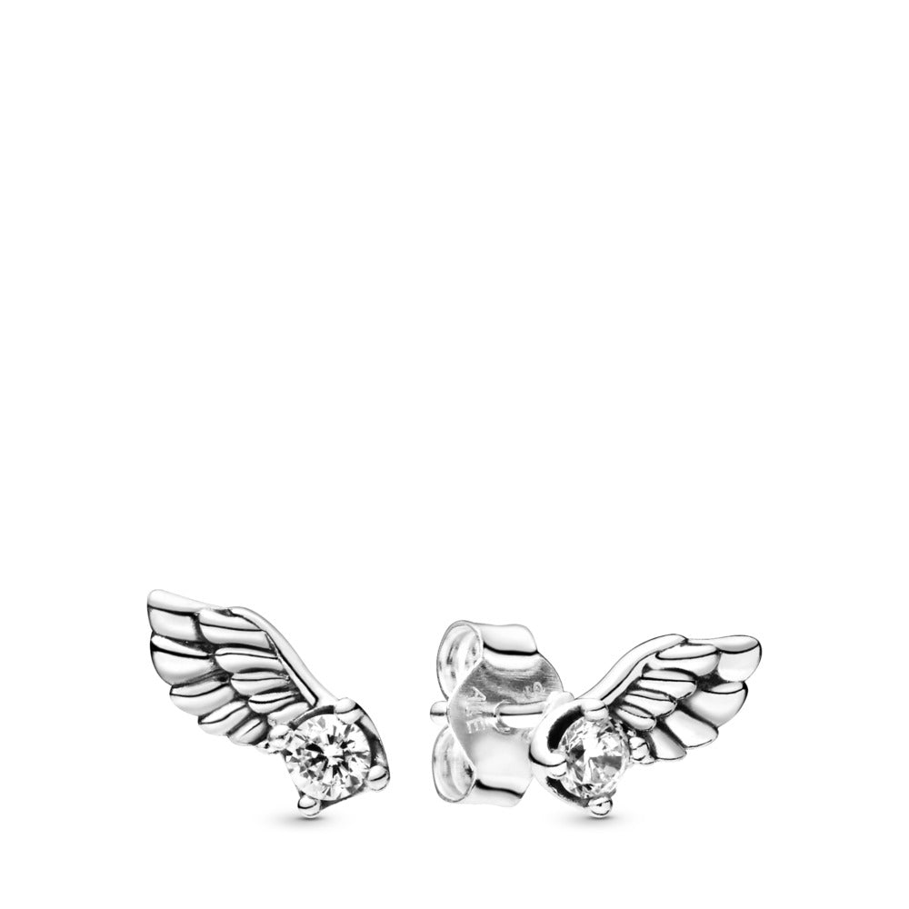 Pandora Sparkling Angel Wing Stud Earrings