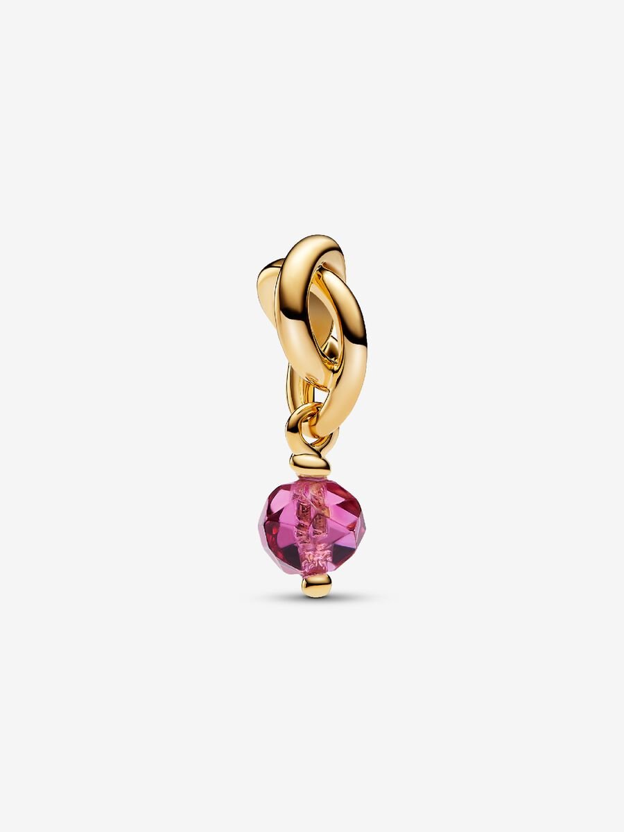 Pandora October Pink Eternity Circle Dangle Charm