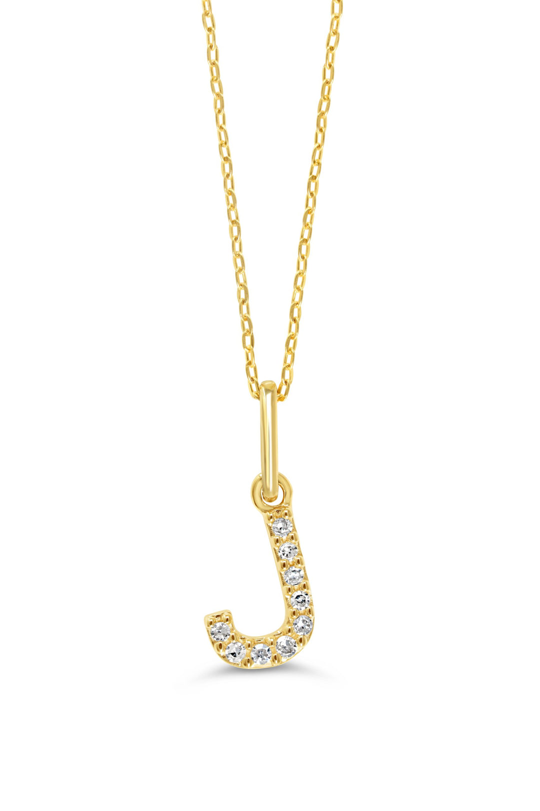 10K Initial "J" Pendant 0.03TDW