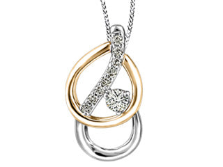 10 Karat Diamond Necklace 0.11TDW, 18"