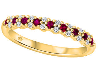 10k yellow gold 1.5mm Ruby sto