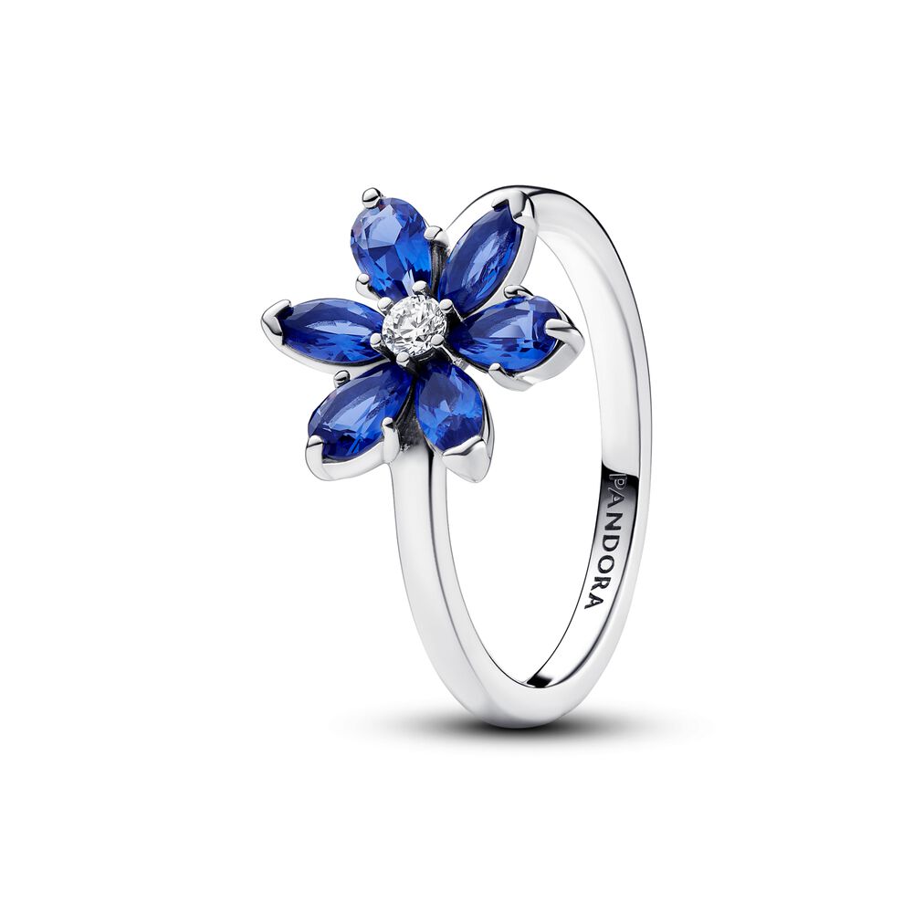 FINAL SALE- Pandora Sparkling Blue Herbarium Cluster Ring