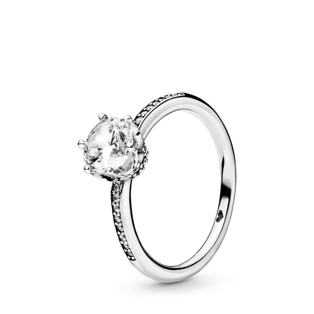 FINAL SALE- Pandora Clear Sparkling Crown Solitaire Ring