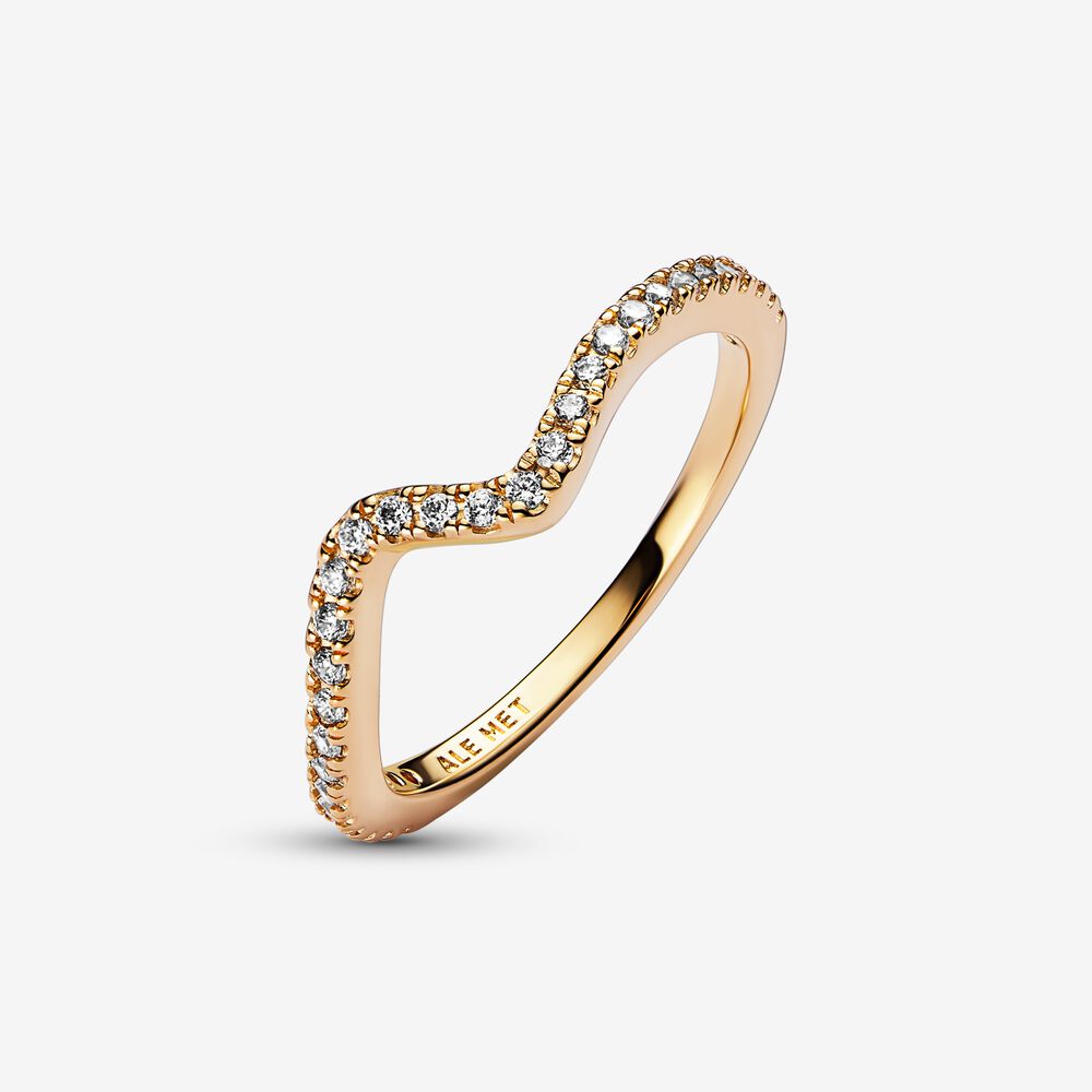 Pandora Sparkling Wave Ring, 7