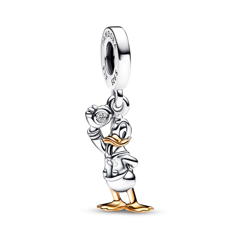 FINAL SALE - Pandora Disney 100th Anniversary Donald Duck 0.009 ct tw Lab-created Diamond Dangle Charm